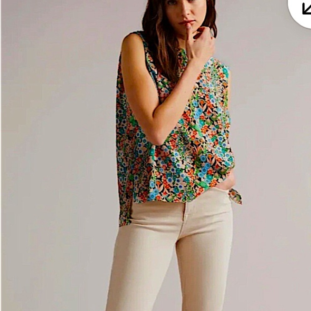 TED BAKER Nelliy Sleeveless Floral Top with Shoulder Detail—4-6 - Picture 2 of 16